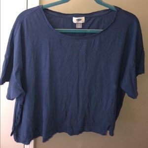 Blue crop top
